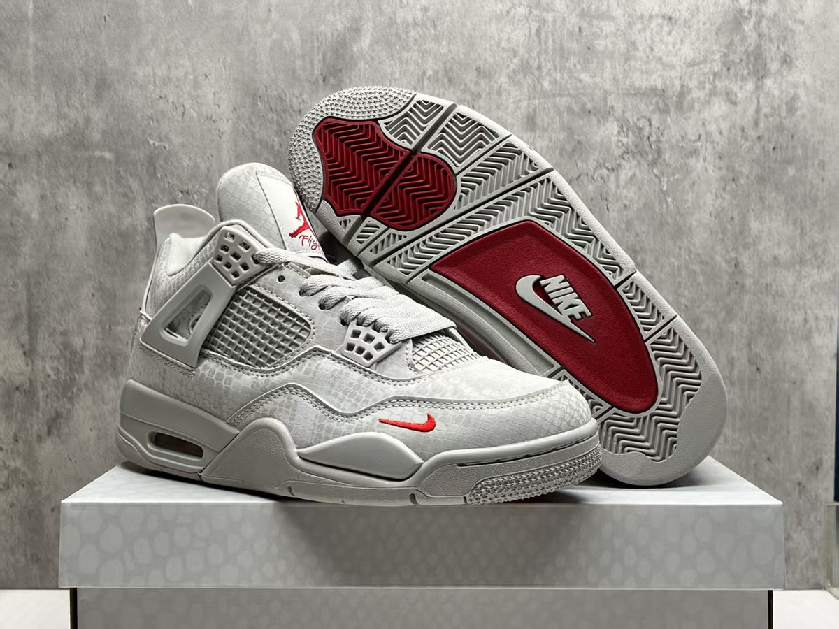 Air Jordan 4 x Nigel Sylvester “Brick After Brick” Grey Red