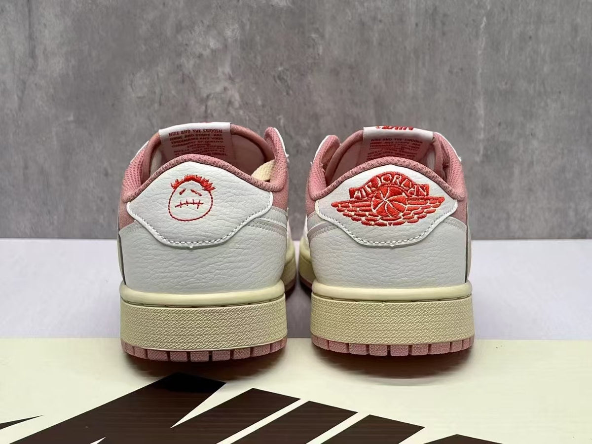 Travis Scott x Air Jordan 1 Low OG “Shy Pink / Red”