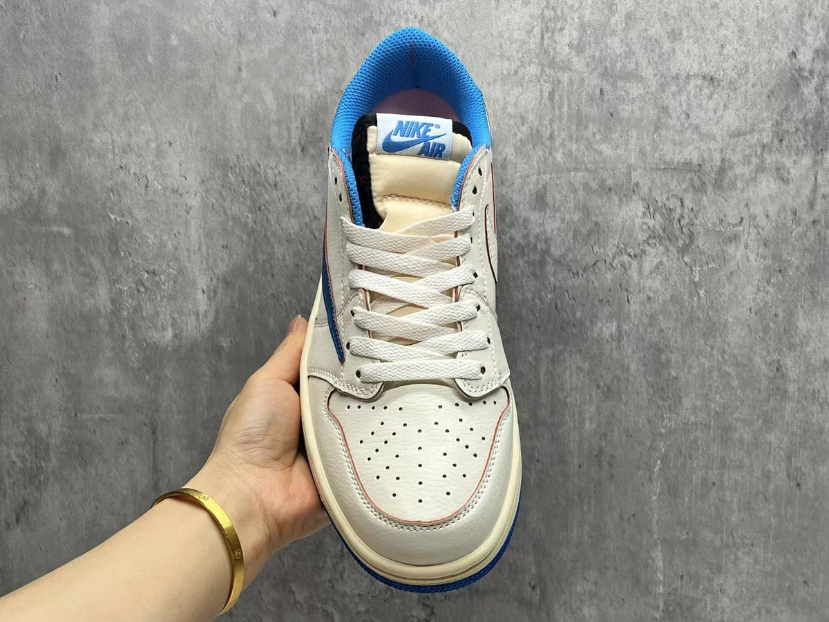 Fragment Design x Travis Scott x Air Jordan 1 Low OG SP “Sail Military Blue”