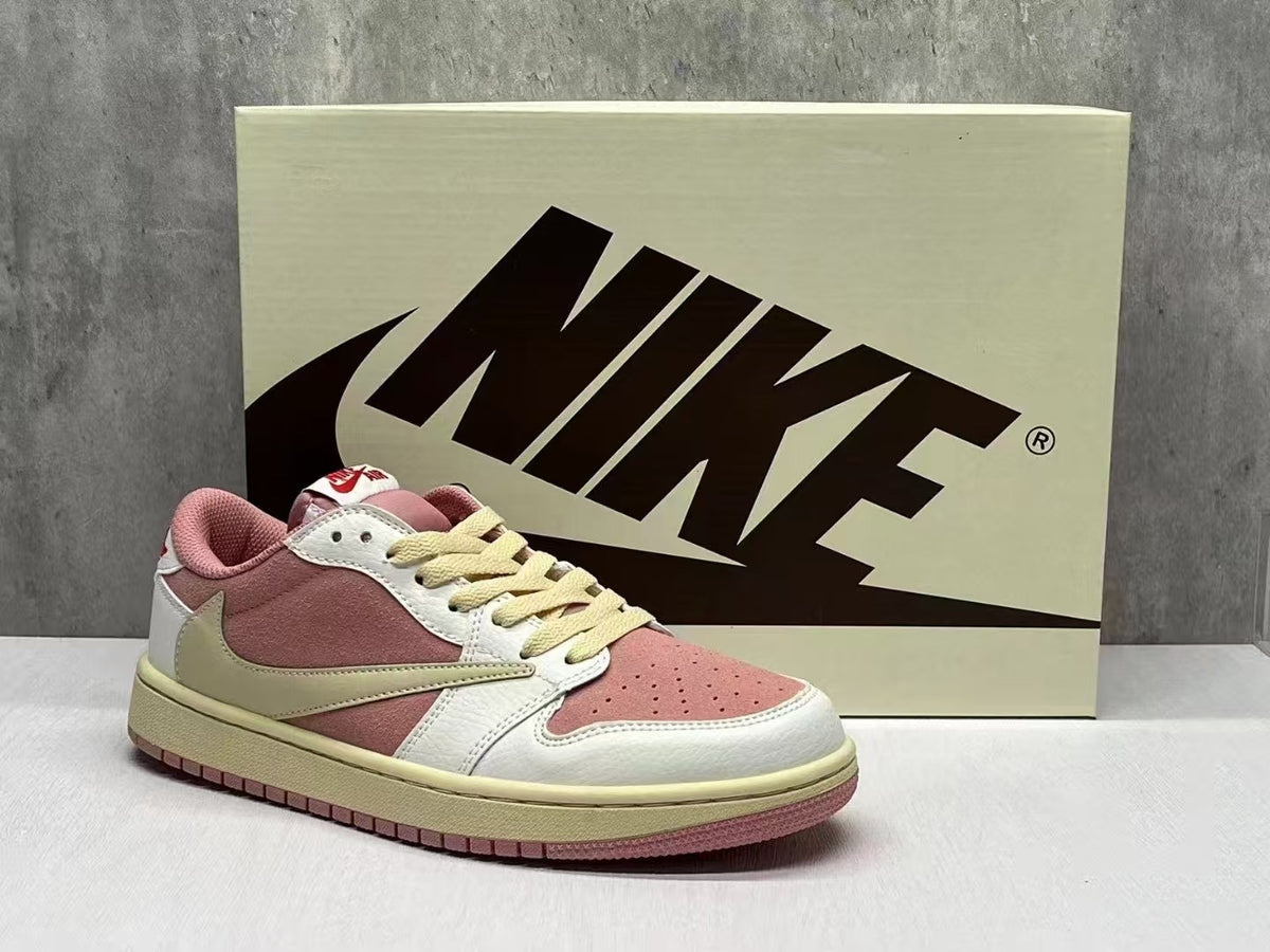 Travis Scott x Air Jordan 1 Low OG “Shy Pink / Red”