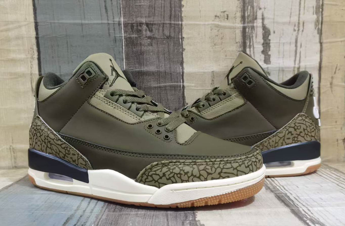 Air Jordan 3 Retro "Medium Olive"（Man）