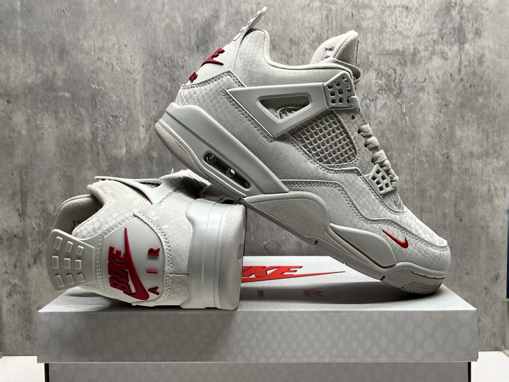 Air Jordan 4 x Nigel Sylvester “Brick After Brick” Grey Red