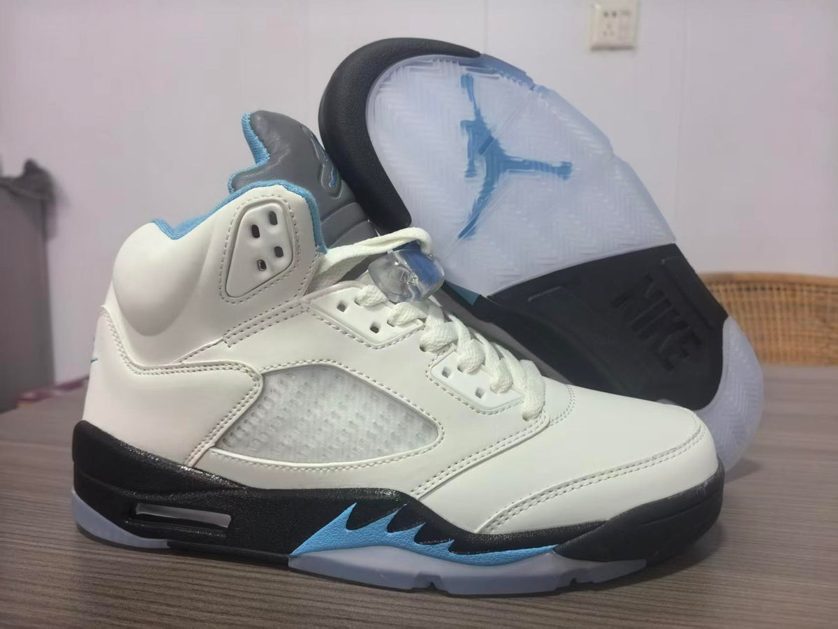 Air Jordan 5 Retro 'White / Light Blue / Black'