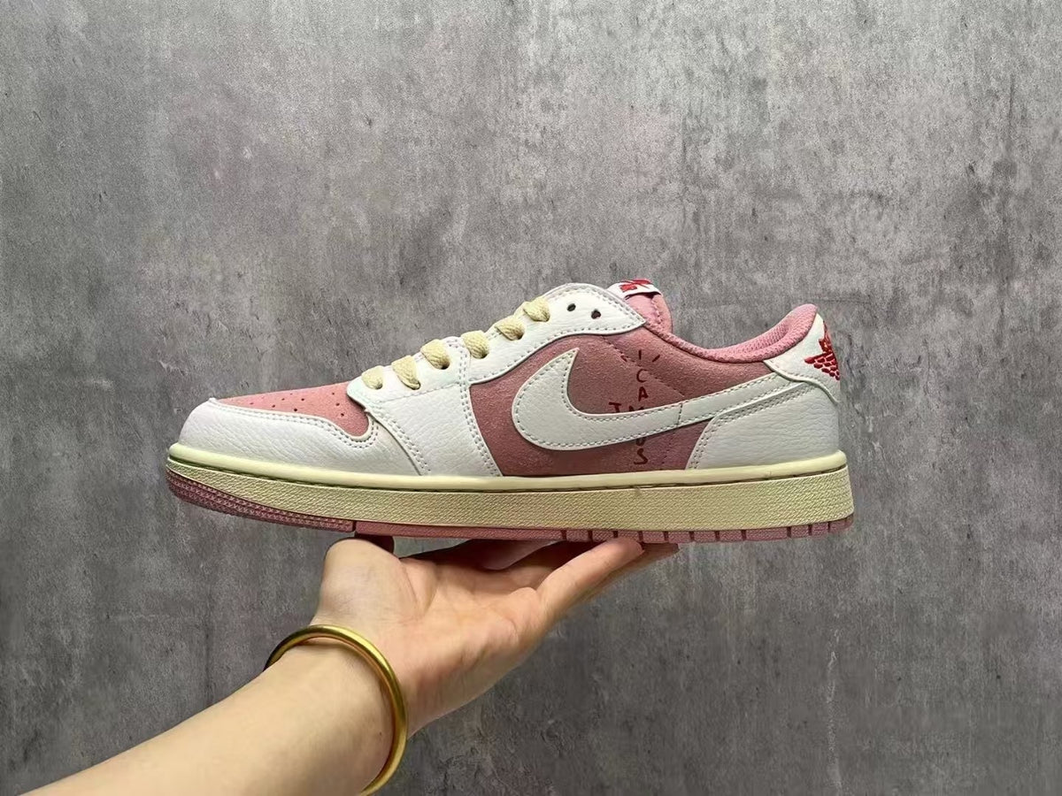 Travis Scott x Air Jordan 1 Low OG “Shy Pink / Red”