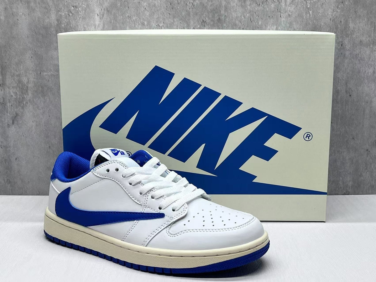 Fragment Design x Travis Scott x Air Jordan 1 Low OG SP “Sail Military Blue”