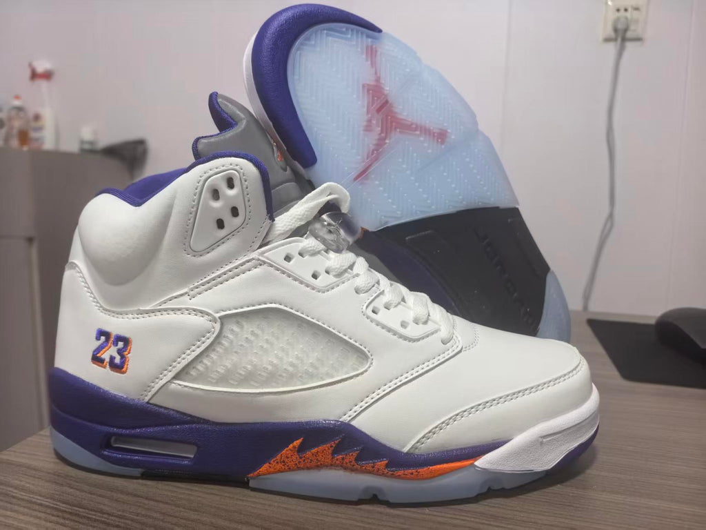 Air Jordan 5 Retro 'White / Purple / Orange'