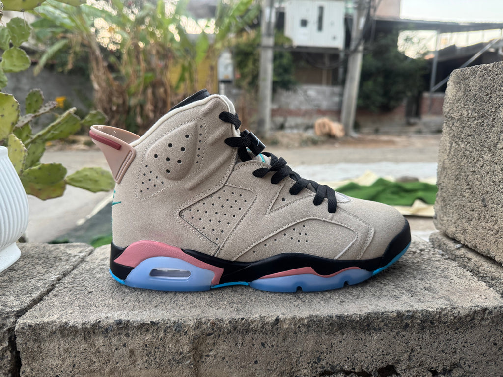 Air Jordan 6 Retro 'Beige / Pink / Gradient Blue'