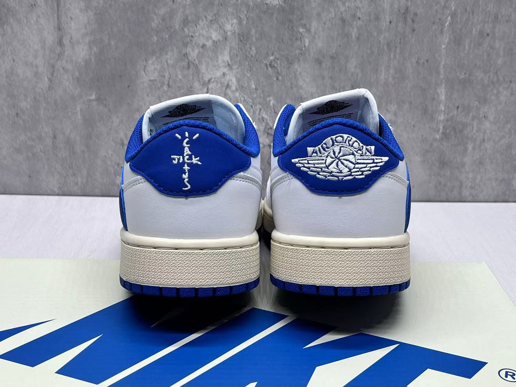 Fragment Design x Travis Scott x Air Jordan 1 Low OG SP “Sail Military Blue”