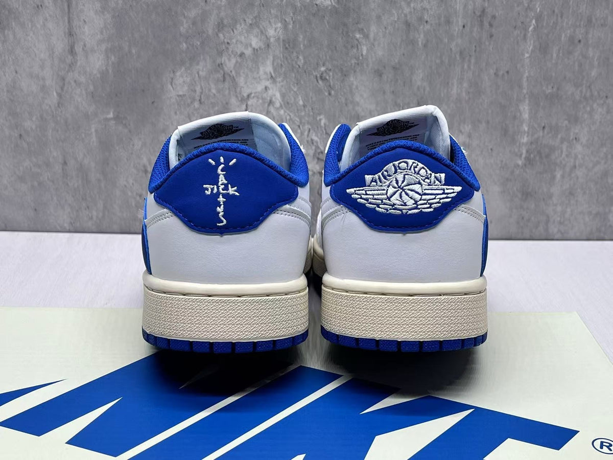 Fragment Design x Travis Scott x Air Jordan 1 Low OG SP “Sail Military Blue”