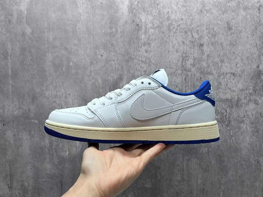 Fragment Design x Travis Scott x Air Jordan 1 Low OG SP “Sail Military Blue”