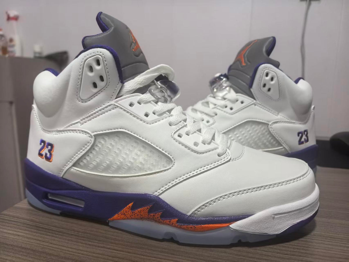 Air Jordan 5 Retro 'White / Purple / Orange'