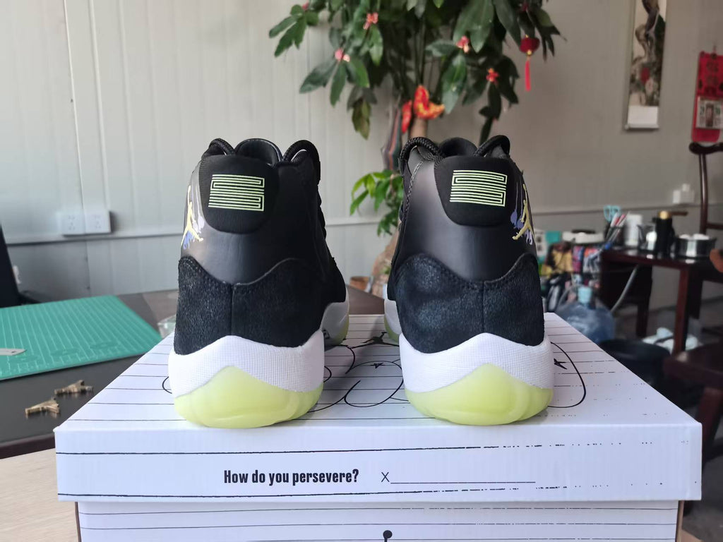 Air Jordan 11 Retro "Inner Beast" Black Barely Volt (GS)
