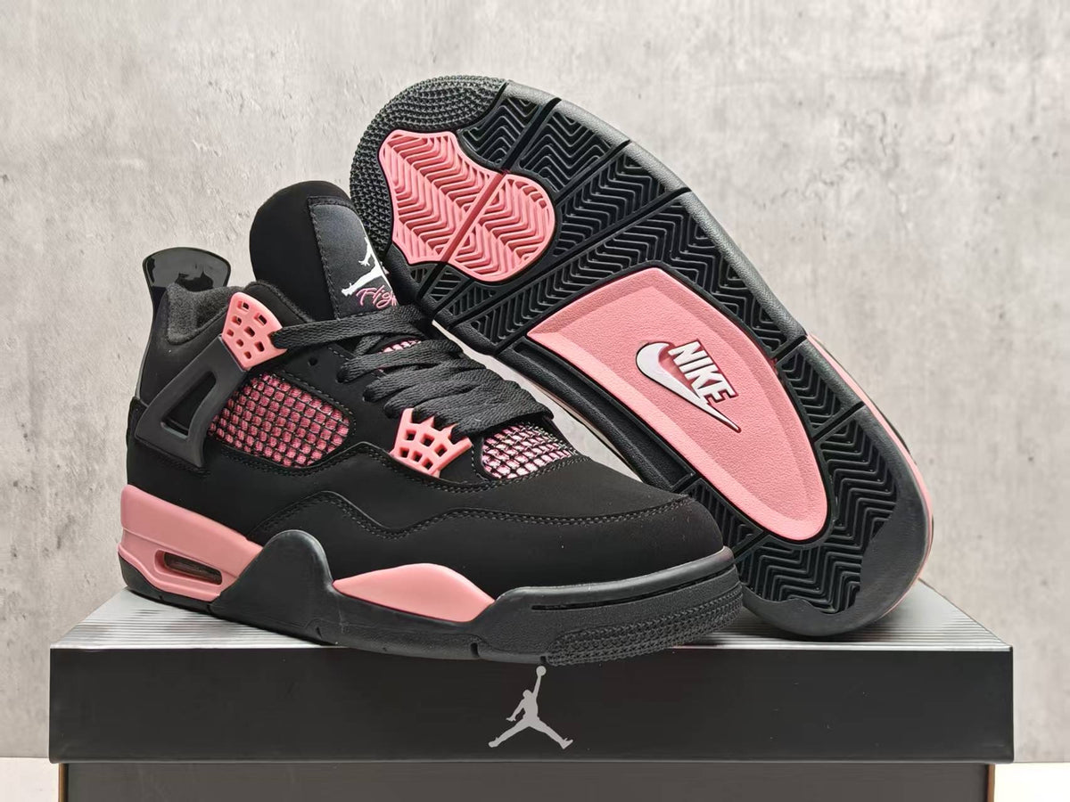 Custom Air Jordan 4 'Pink Thunder' Black/Pink (2025)