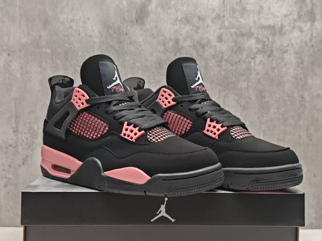 Custom Air Jordan 4 'Pink Thunder' Black/Pink (2025)
