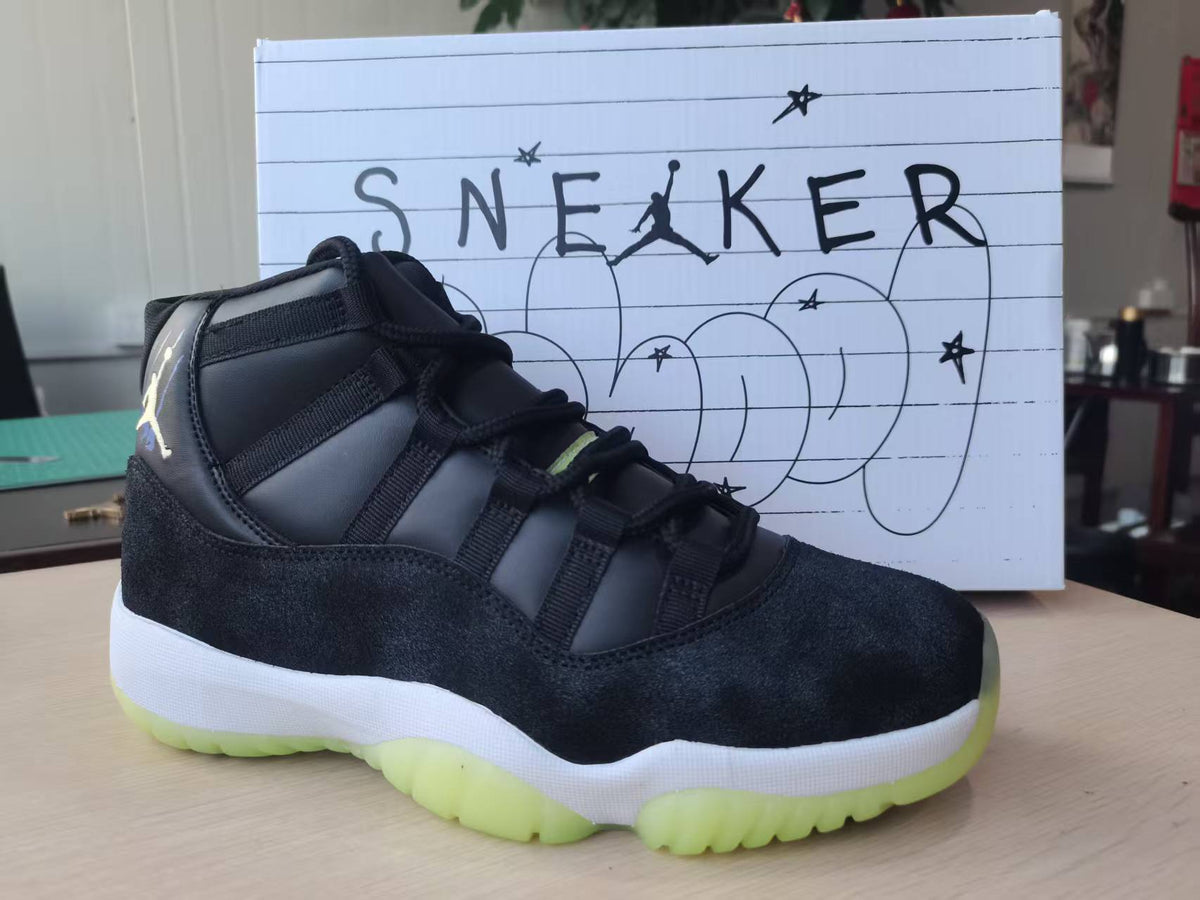 Air Jordan 11 Retro "Inner Beast" Black Barely Volt (GS)